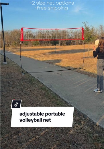 Volleyball lovers need this amazing portable volleyball net. It is adjustable with the option of a 12ft or 20ft net. Comes with a traveling bag, volleyball and pump. 🏐 #volleyball #volleyballnet #portablevolleyballnet #volleyballpractice #volleyballplayer