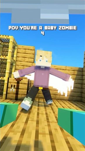 POV: You're a Minecraft Baby Zombie 4 #shorts #minecraftshorts