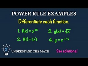 Examples: Differentiating Functions with the Power Rule | Calculus 1