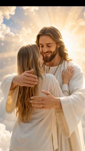 A Little Girl Runs Into Jesus' Arms" or "Heartwarming Reunion in Heaven" "Heavenly Reunion" #jesus