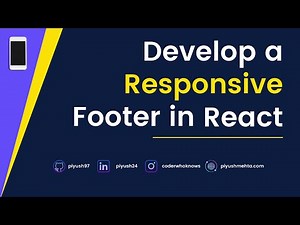 Develop a responsive footer in React | Part 4 of series