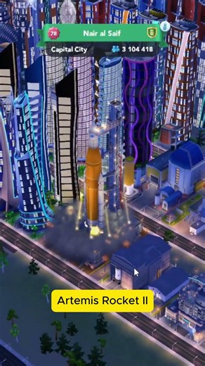Peluncuran Roket Artemis II #simcity #simcitybuildit #artemis