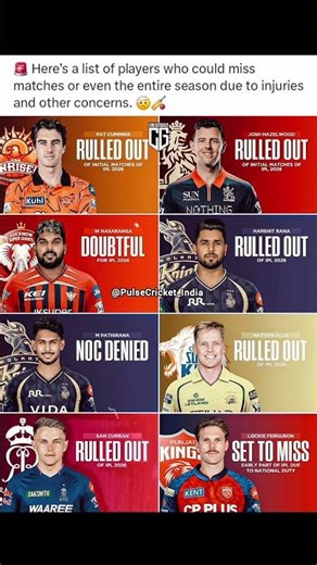Big Names, Big Injury Worries ⚠️ #cricket #ipl #viratkohli