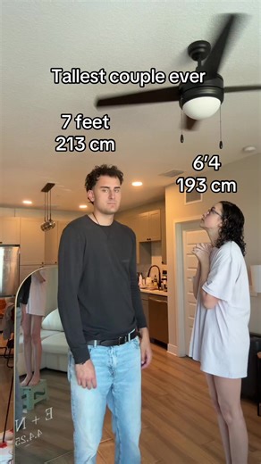 Tallest couple ever 🥰 #fyp #foryou #relationship | tallest couple