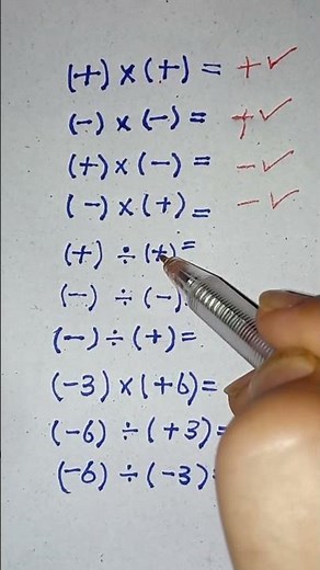 Multiplication & Division Rules of Signs 🤫🔥 #tauseefteacher #MathShorts