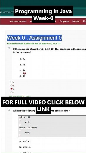 NPTEL Programming in Java Week 0 Assignment Answers | noc26-cs36