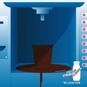 Quand tu deviens star de la machine à café malgré toi. #StayStrong #NeLâcheRien | Actimel