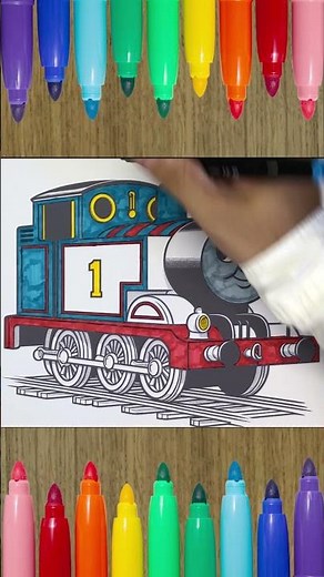 How to Color Thomas the Tank Engine - Coloring pages - Drawing tutorials