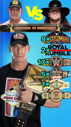 wwe title comparison 2026 | John Cena vs The Undertaker #shorts #wwe