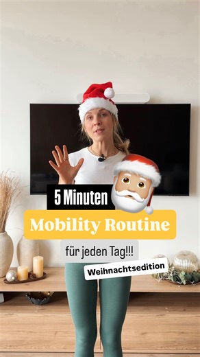 Luisa-Maxime Huss | Mobility & Fitness Coach on Instagram: "5 MINUTEN MOBILITY ROUTINE… …zur Weihnachtszeit🎅🏼 🔸 Drücke auf „speichern“. So hast Du die Routine jederzeit griffbereit! 💡 So schön und besinnlich die Weihnachtszeit auch ist - sie kann auch manchmal echt stressig sein. Die Last Minute Besorgungen, von einem zum anderen Familienessen und dann bleibt doch oft die Bewegung und Zeit für sich zu kurz! ➡️ Dabei ist Bewegung gerade in dieser Zeit unglaublich wichtig, um in Balance zu ble
