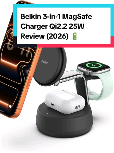 Belkin 3-in-1 MagSafe Charger Qi2.2 25W Review (2026) 🔋✨ Your nightstand or desk turns into a cable mess fast. One charger for your phone, another for your watch, another for your earbuds — and somehow something is always unplugged or charging slowly. Most buyers hesitate because many 3-in-1 chargers look good but deliver slow speeds, weak magnets, or overheating issues. You want one clean setup that actually fast charges — without clutter.🔋 👉 [Check for Best Price Now!]🔗👇🔥 https://www.the