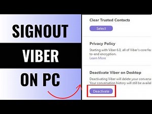 How to Logout/Sign out of Viber on PC