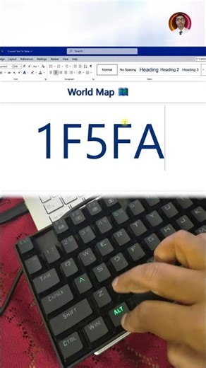 Draw World map in msword in 6 second easy tricks | #msword #typing #asmr #computer