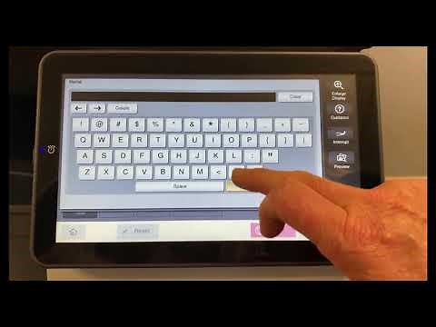 How to Enter New Email on Konica Minolta C250i