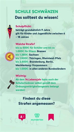 SCHULE SCHWÄNZEN KOSTET!