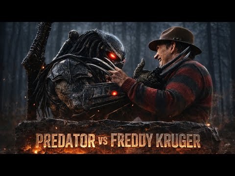 Predator vs Freddy Krueger Battle of the century predator rip Freddy Krueger into pieces
