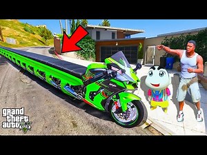 Franklin And Shinchan Make WORLD Longest Kawasaki zx10r Bike With The Help of SHINCHAN & CHOP GTA V!