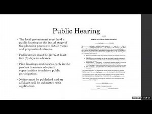 Citizen Participation Plan Requirements for Applying for a CDBG Grant