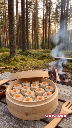 Making Shumai Dimsum in the Forest 🥟🌲 | Wild Kitchen ASMR