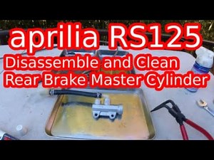 aprilia RS125 Disassemble and Clean Rear Brake Master Cylinder