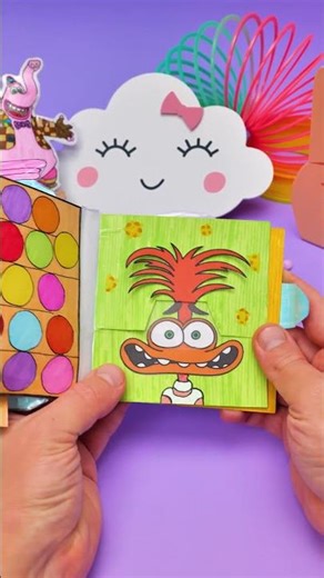 📘Meet the Emotions with This DIY Inside Out Book! 🎭✨ #insideout #kidsvideos