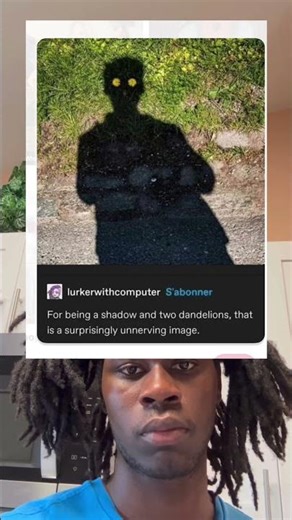 For being a shadow and two dandelions, that is a surprisingly unnerving image.