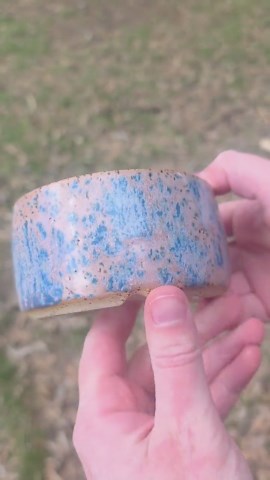 Pink & Blue Speckled Ceramic Plant Pot: Handcrafted Stoneware Planter, Texas Pottery, 3.5" - Etsy
