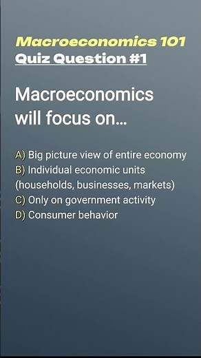 Quiz: What is Macroeconomics?
