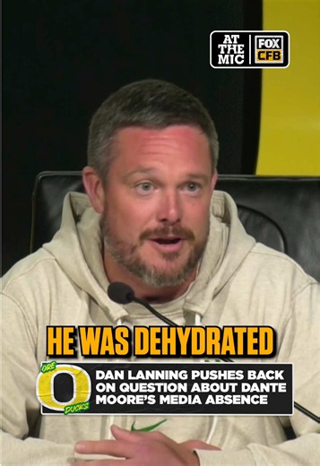 Things got tense when Dan Lanning was asked why Dante Moore didn’t speak to the media after Oregon's loss to Oklahoma State. #oregon #ducks #collegefootball #football #danlanning