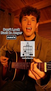 Don't Look Back in Anger - Oasis | Easy Acoustic Guitar Tutorial 🎸 #oasis