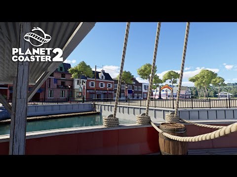 New waterfront area + starting the Great Plains in Planet Coaster 2 | American Heartland Theme Park