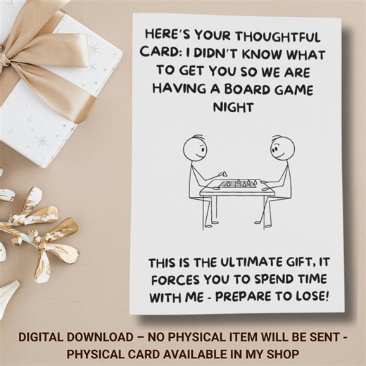 Digital Greeting Card. Board Games. Humorous, Thoughtful, Original. Unique. Possible Gift Idea. Personalised &/or Customised. - Etsy
