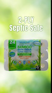 NatureZway Bamboo Toilet Paper – 24 Pack | Ultra Soft, Eco-Friendly, 2-Ply, Tree-Free, Septic & RV Safe | 100% Bamboo Pulp, Strong & Clog-Free Bath Tissue