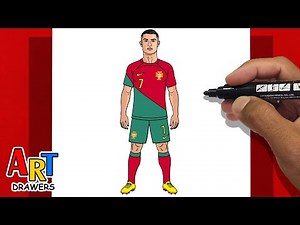How to Draw CRISTIANO RONALDO PORTUGAL | FIFA World Cup 2026 - CR7 Full Body