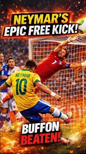 The Day Neymar Shocked a Legend 🤯⚡ Buffon’s ONLY Free-Kick Conceded