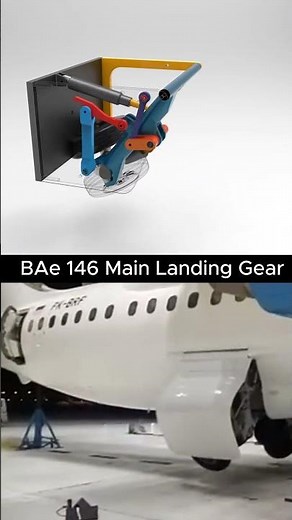 BAe 146 Main Landing Gear #mechanical #mechanism #mechanic #solidworks #airplane