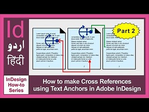 How to add Cross References using Text Anchor in Adobe Indesign (Urdu/Hindi)