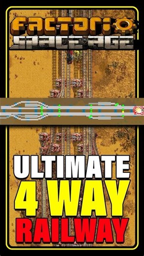 Factorio Space Age: How to Make the ULTIMATE 4 WAY Elevated Railway with intersections