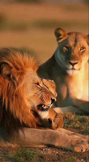 Baby Lion Wakes Up Angry Dad! 🦁💤 (You Won't Believe the Ending!) #lion