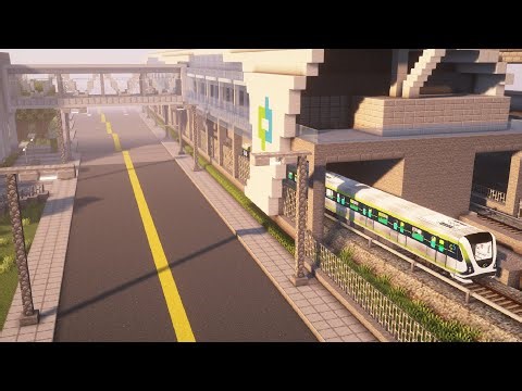 Minecraft Real Train Mod 台中捷運TMRT-高鐵臺中站 列車進出站與終點站調車