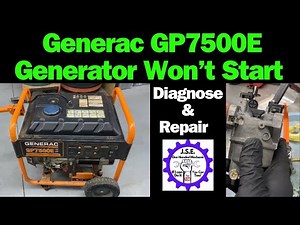 Generac GP7500 Watt Generator will not start How to diagnose and Repair. GP6500, GP5500, GP3500.