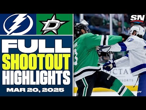 Tampa Bay Lightning at Dallas Stars | FULL Shootout Highlights - March 20, 2025