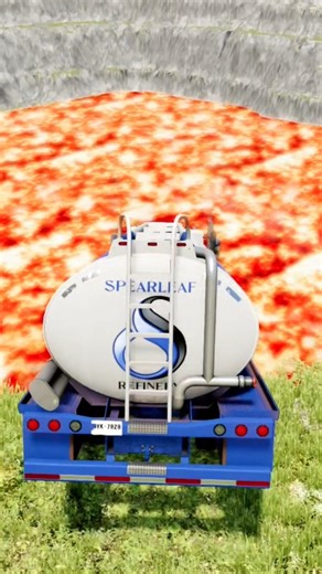 Cars vs Giant Lava Pit - BeamNG.drive #beamng #shorts # #beamngdrive #car #usa #viral #india