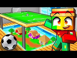 J'ai construit une Ville Secrète sous un le TERRAIN de Foot sur Minecraft !