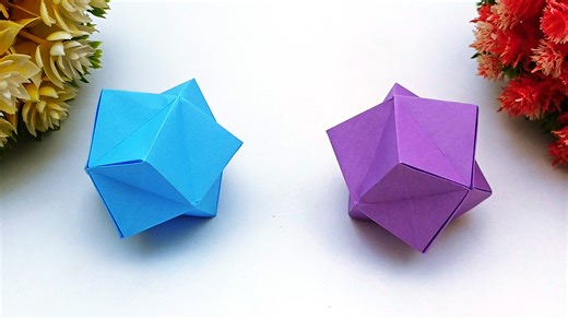 53K views · 222 reactions | Step by step paper star ball - DIY homemade paper toy ideas - Origami school project ideas #fblifestyle | DIY And Paper Crafts | Facebook