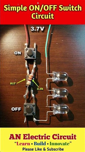 Simple ON OFF Switch Circuit | #trending #viral #electronic #electricalguru #electrical