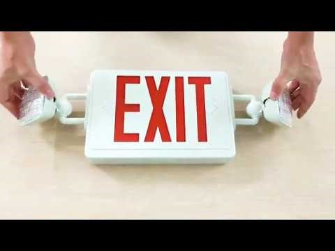 COMBOLG-R - Red LED Exit Light (Exit Sign + Emergency Light Combo) from the Exit Light Co