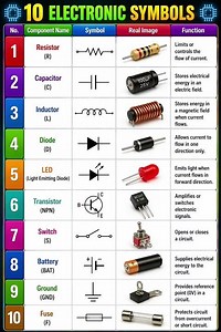 Top 10 Basic Electrical Components with Symbols & Real Images (Easy Learning Guide) #shorts