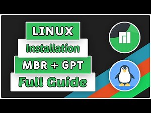 Linux Installation Guide - Bios settings - UEFI or BIOS (MBR or GPT) - manual partitioning (Arabic)