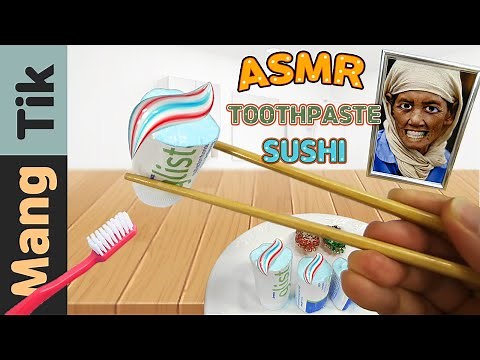 Eating TOOTHPASTE SUSHI ASMR | 치약 스시 먹방! | Kluna Tik Style | Mang Tik 망틱 | mukbang SOUND | dientes